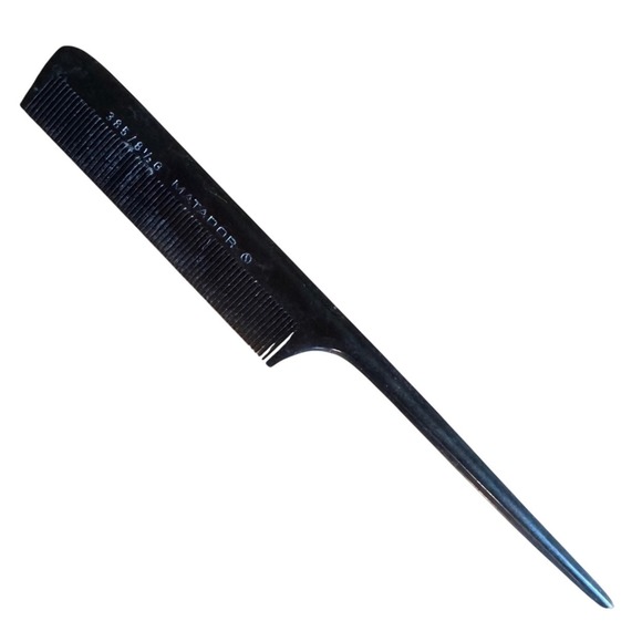 Vintage Lady Ace Tail Comb - Black Styling Hair Tool - Picture 1 of 2